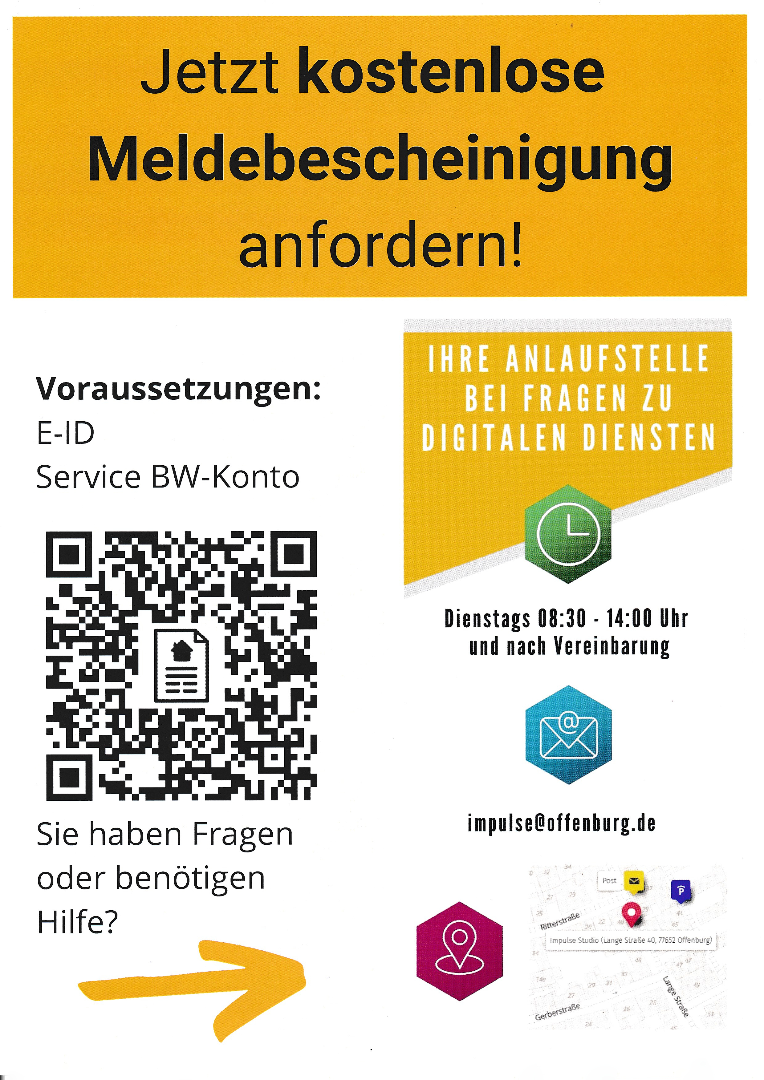 Kostenlose Meldebescheinigung anfordern!